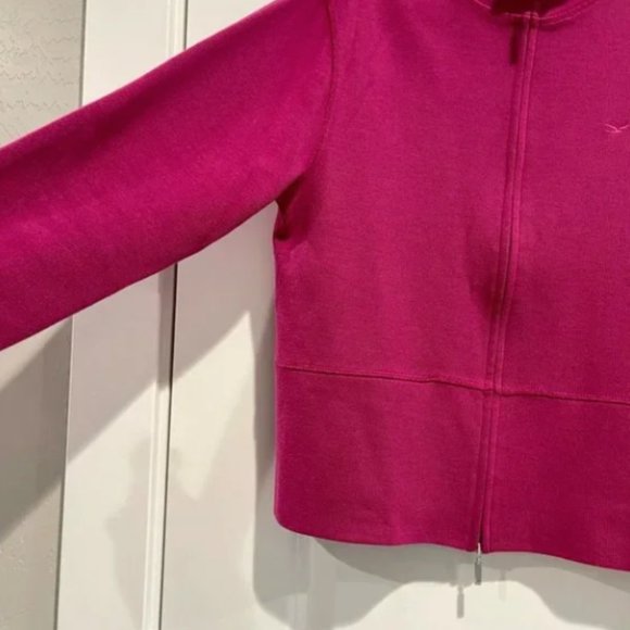 Faconnable Sweater Zipped Cardigan Jacket Deep Pink SZ SMALL NEW! - Picture 5 of 16